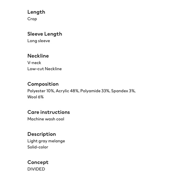 H&M Drawstring Sweater, Light Gray Melange - Picture 6 of 6